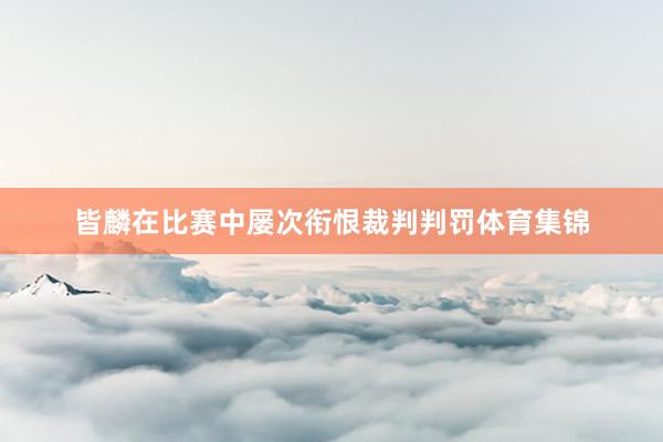 皆麟在比赛中屡次衔恨裁判判罚体育集锦