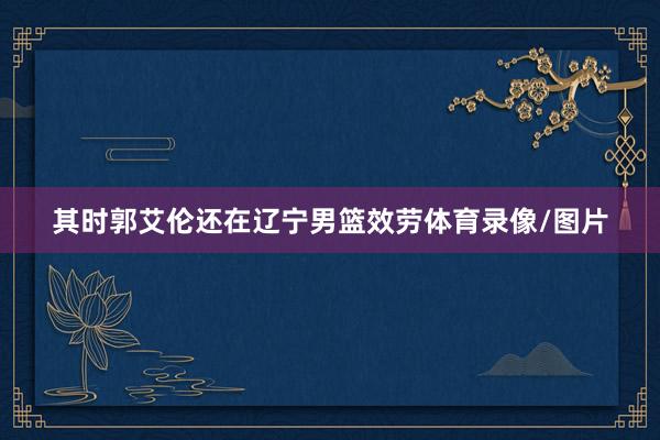 其时郭艾伦还在辽宁男篮效劳体育录像/图片