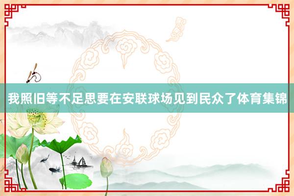 我照旧等不足思要在安联球场见到民众了体育集锦