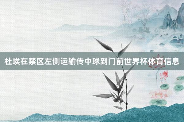 杜埃在禁区左侧运输传中球到门前世界杯体育信息