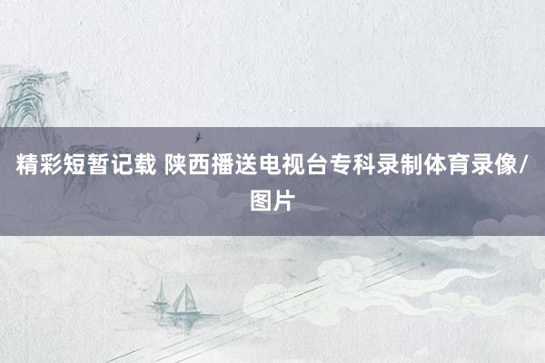 精彩短暂记载 陕西播送电视台专科录制体育录像/图片