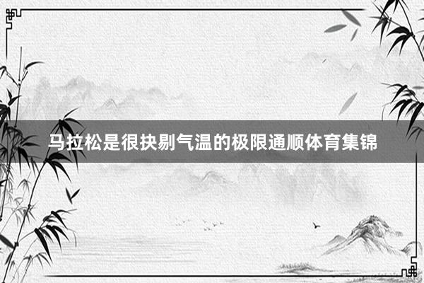 马拉松是很抉剔气温的极限通顺体育集锦