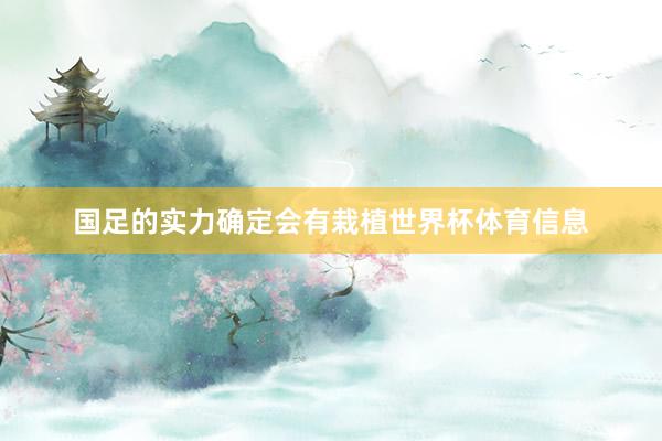 国足的实力确定会有栽植世界杯体育信息