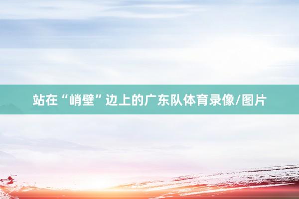 站在“峭壁”边上的广东队体育录像/图片