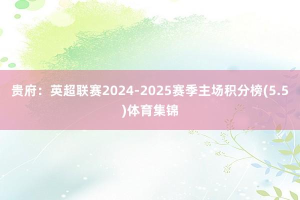 贵府:英超联赛2024-2025赛季主场积分榜(5.5)体育集锦