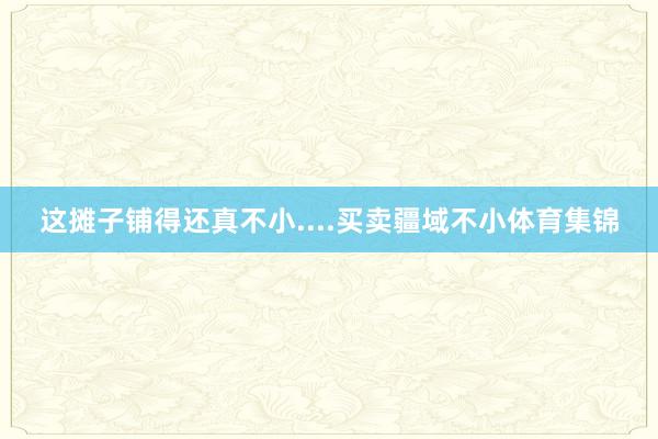这摊子铺得还真不小....买卖疆域不小体育集锦