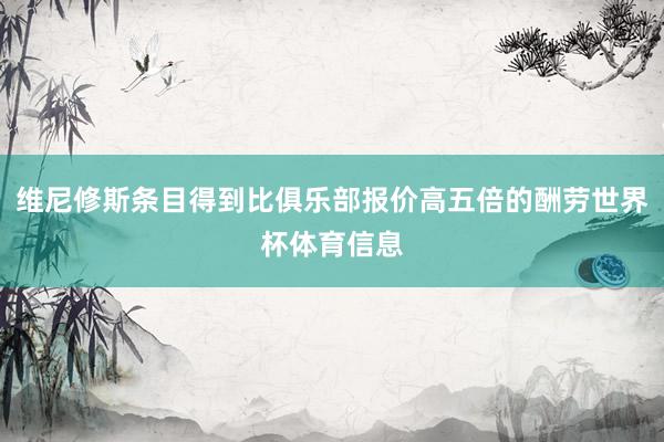 维尼修斯条目得到比俱乐部报价高五倍的酬劳世界杯体育信息