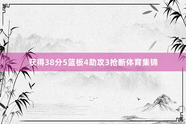 获得38分5篮板4助攻3抢断体育集锦