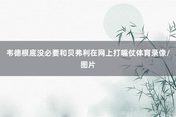 韦德根底没必要和贝弗利在网上打嘴仗体育录像/图片