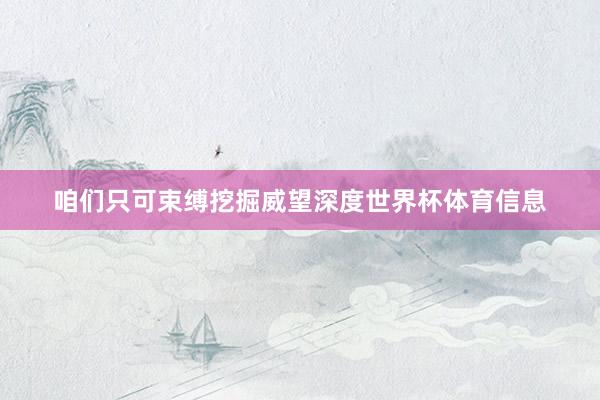 咱们只可束缚挖掘威望深度世界杯体育信息