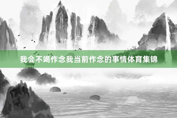 我会不竭作念我当前作念的事情体育集锦