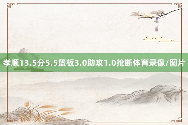 孝顺13.5分5.5篮板3.0助攻1.0抢断体育录像/图片