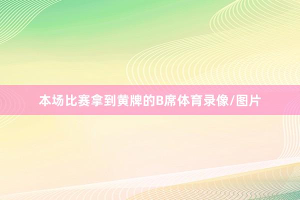本场比赛拿到黄牌的B席体育录像/图片