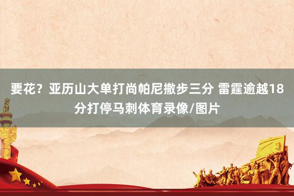 要花？亚历山大单打尚帕尼撤步三分 雷霆逾越18分打停马刺体育录像/图片